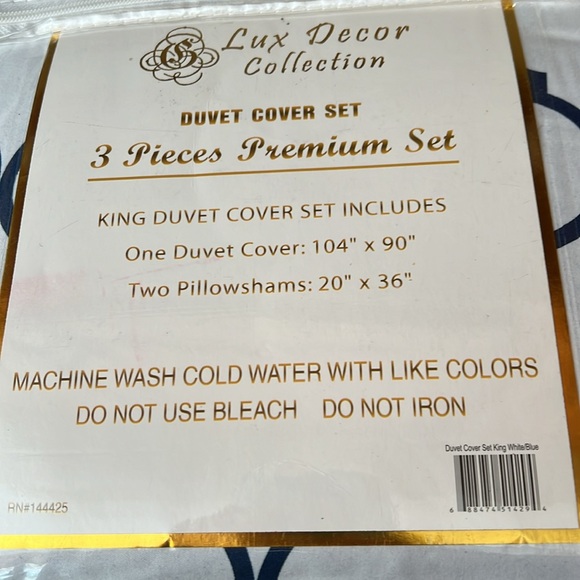 Blue and white duvet set - Picture 5 of 5